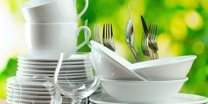 infección de parásitos a través de platos